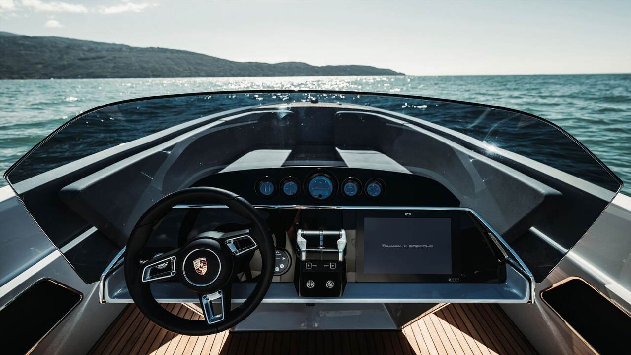 Embarcación porsche, barco porsche, Frauscher x Porsche 850 Fantom Air
