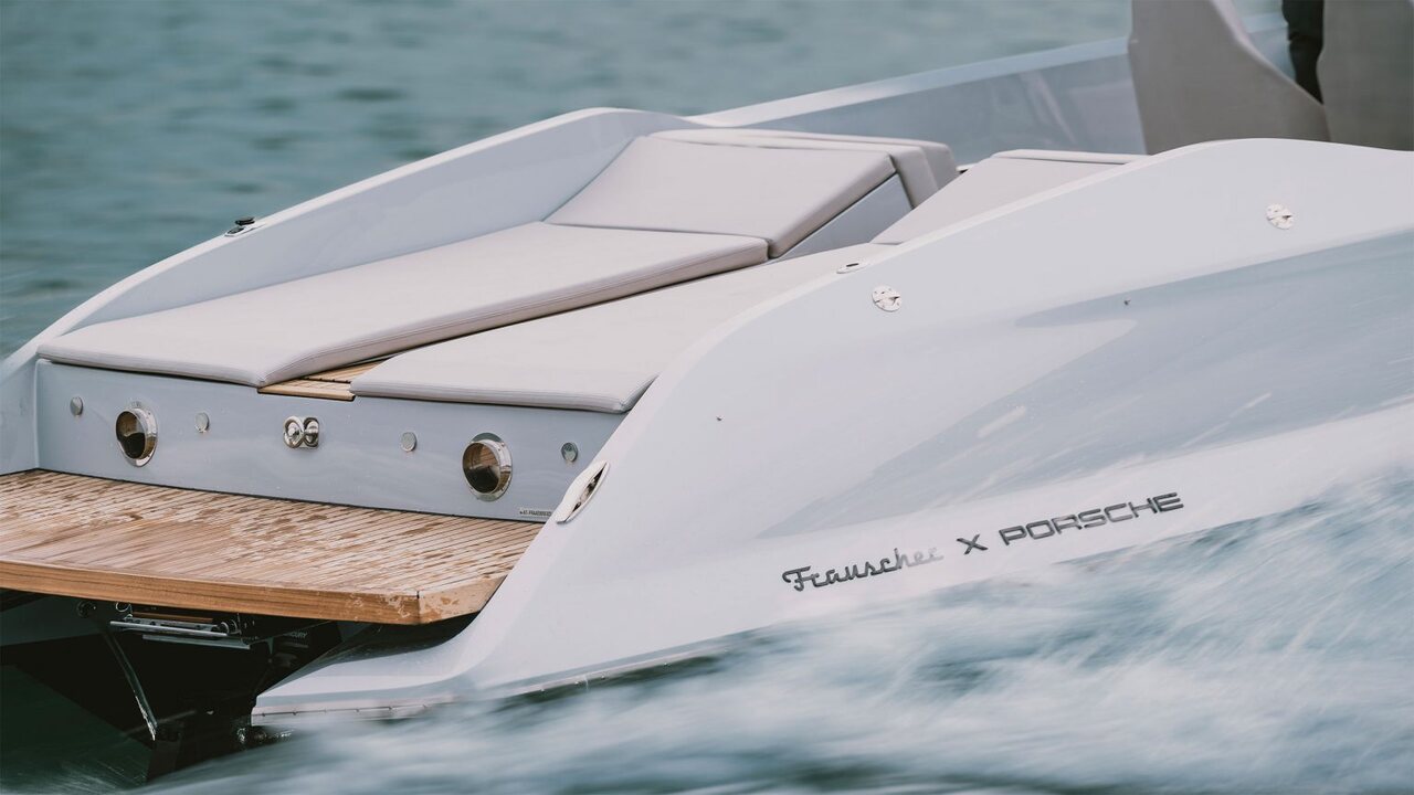 Embarcación porsche, barco porsche, Frauscher x Porsche 850 Fantom Air