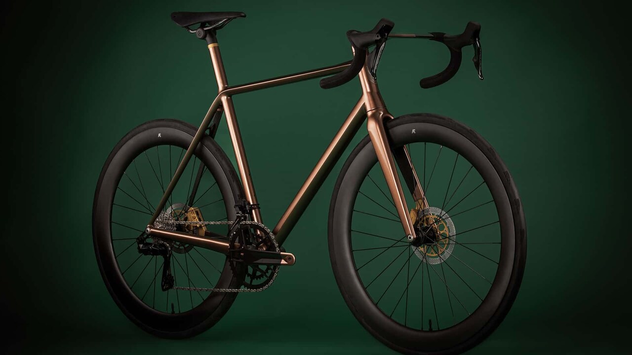 bicicleta titanio, bici J.Laverack