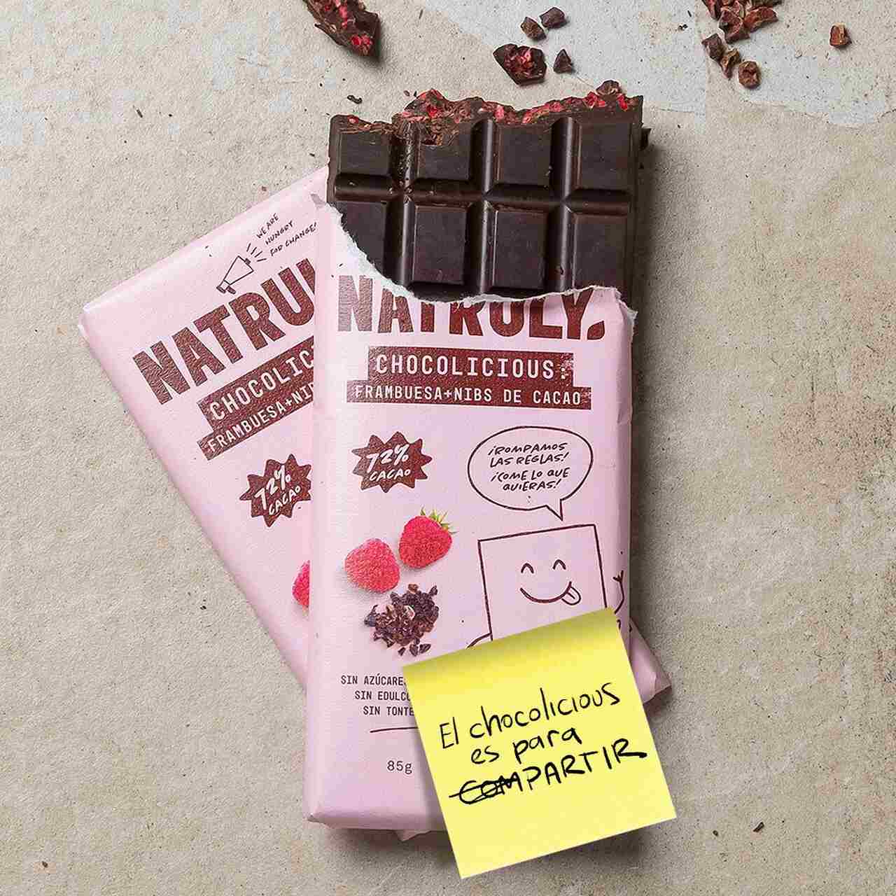 Chocolate, snack sano, chocolate sin lactosa