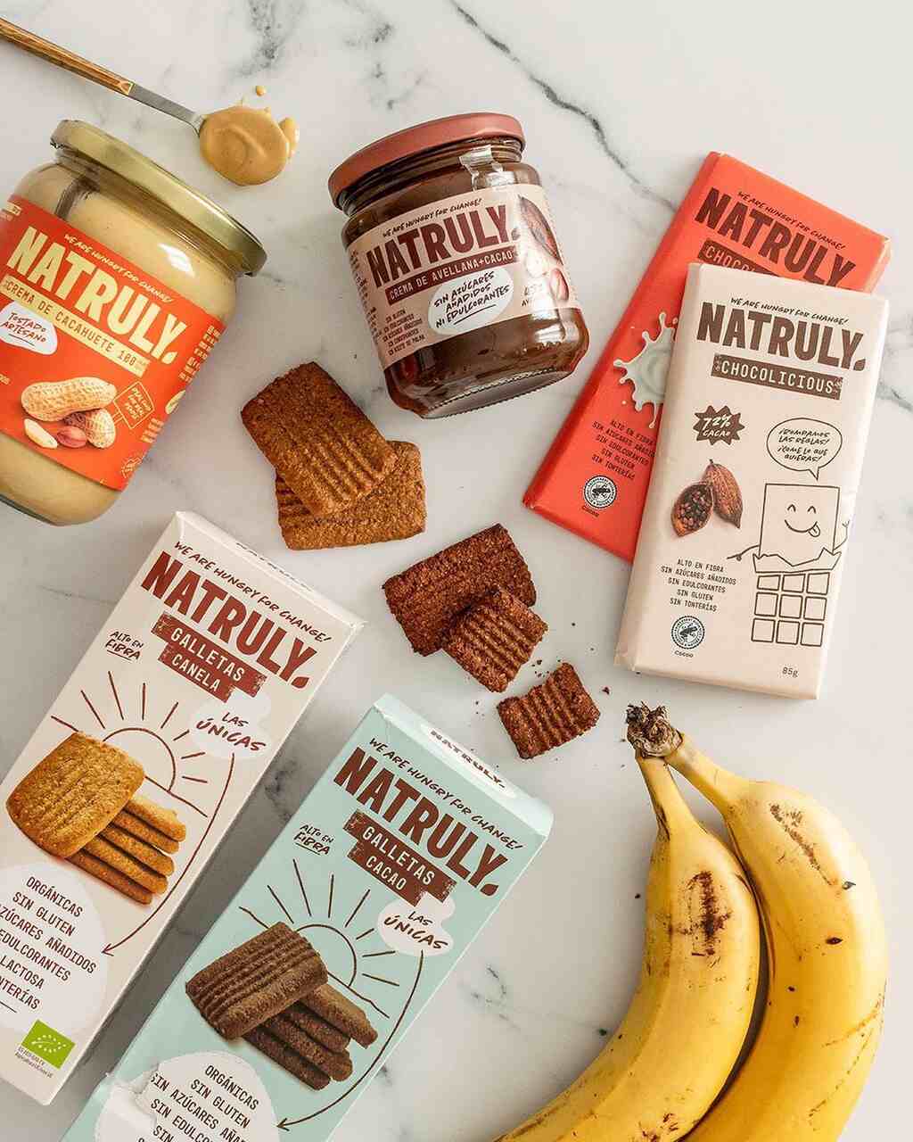 Natruly, galletas sin az&uacute;cares, snacks healthy