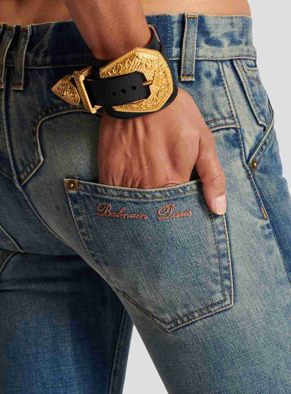 Brazalete cuero, brazalete, brazalete Balmain
