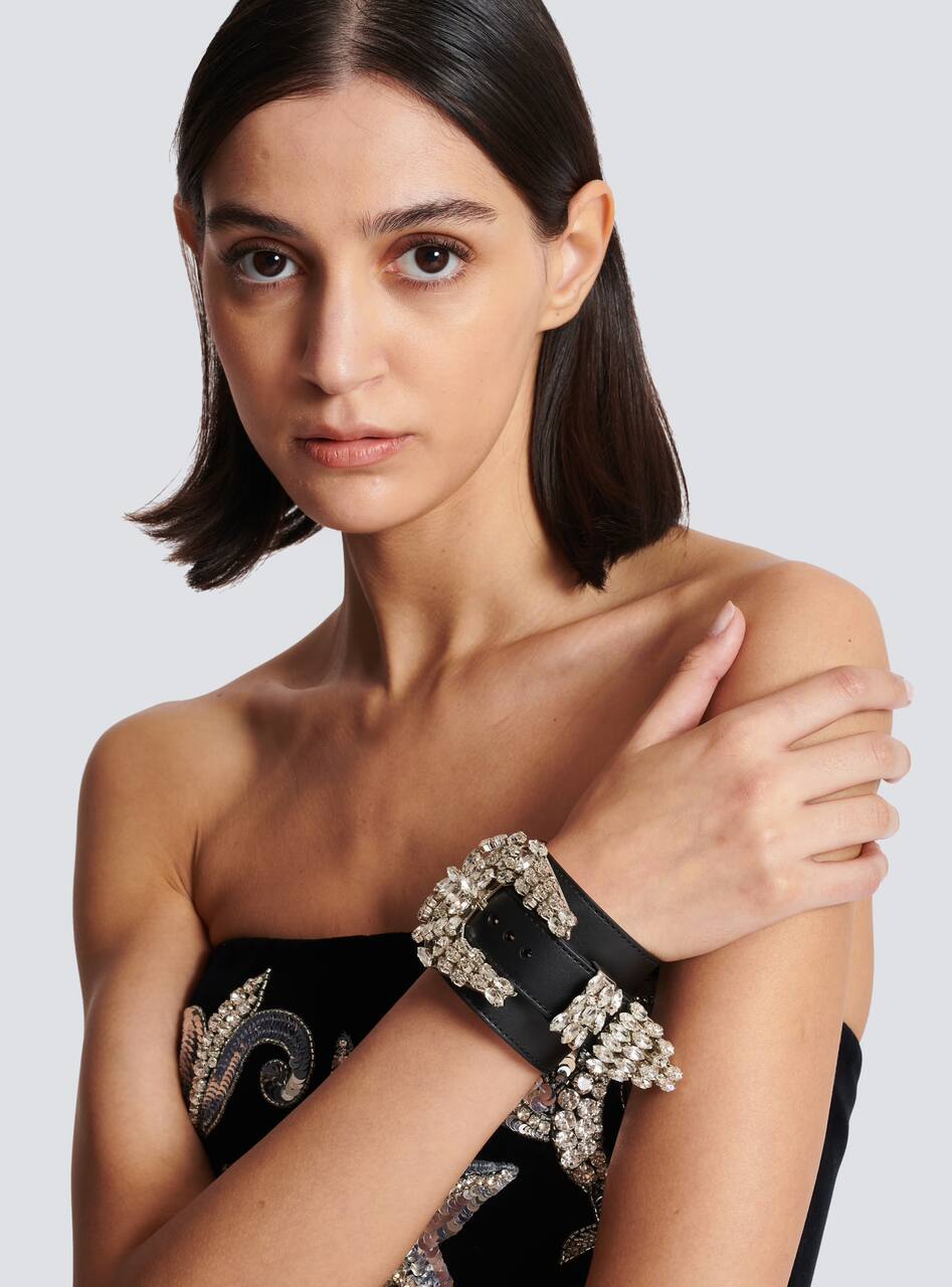 Brazalete cuero, brazalete, brazalete Balmain