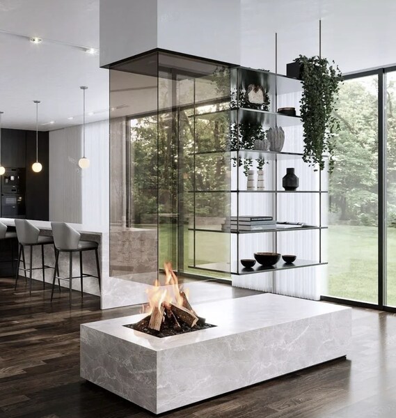 Chimenea moderna