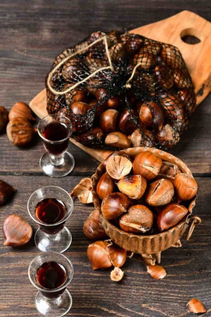 Cesta de castañas