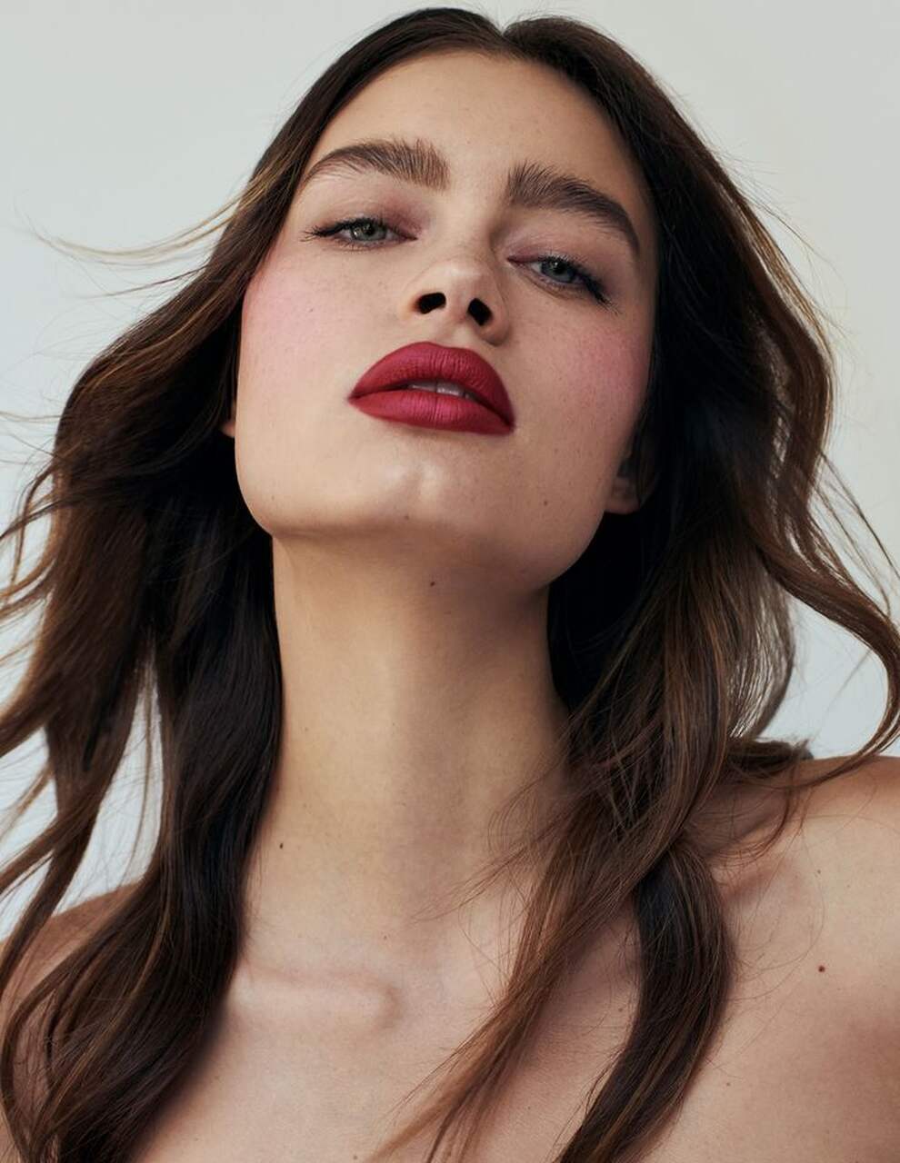 Labios rojos, pelazo, belleza