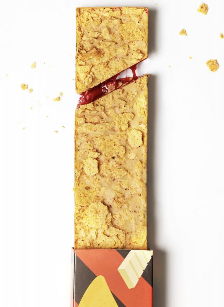 Turrón de nachos con chocolate