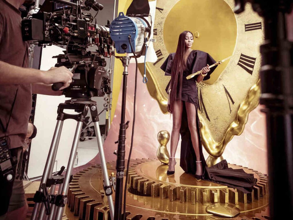 Naomi Campbell backstage