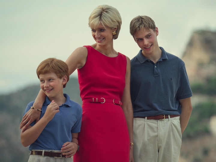 Diana de Gales, Prinripes Harry y Guillermo, The Crown