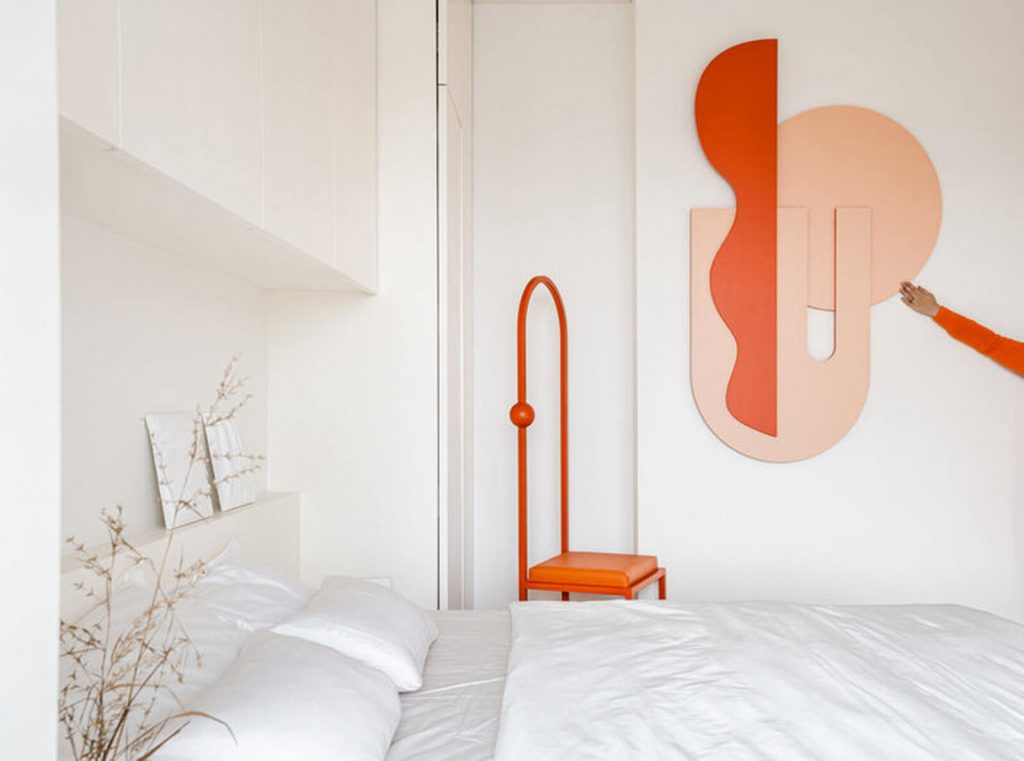 Apartamento detalle melocotón, decoración melocotón