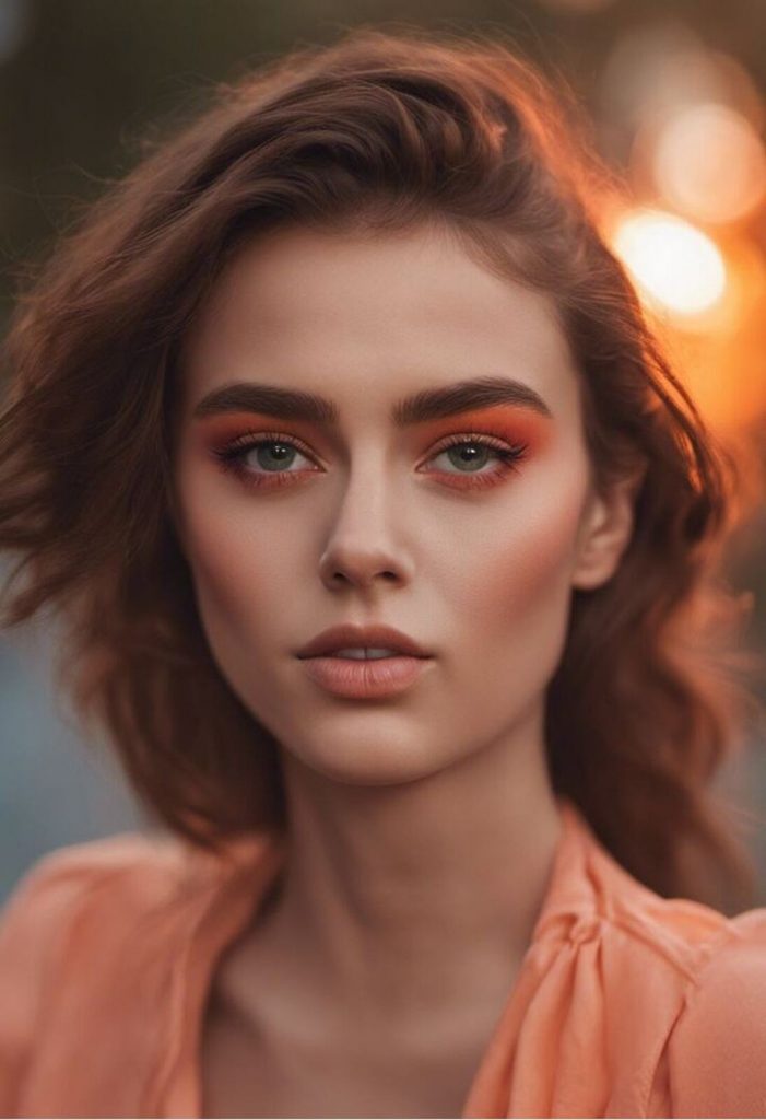 Maquillaje tonos melocotón