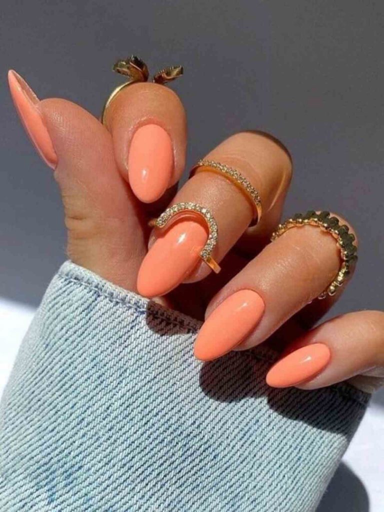 Uñas melocotón