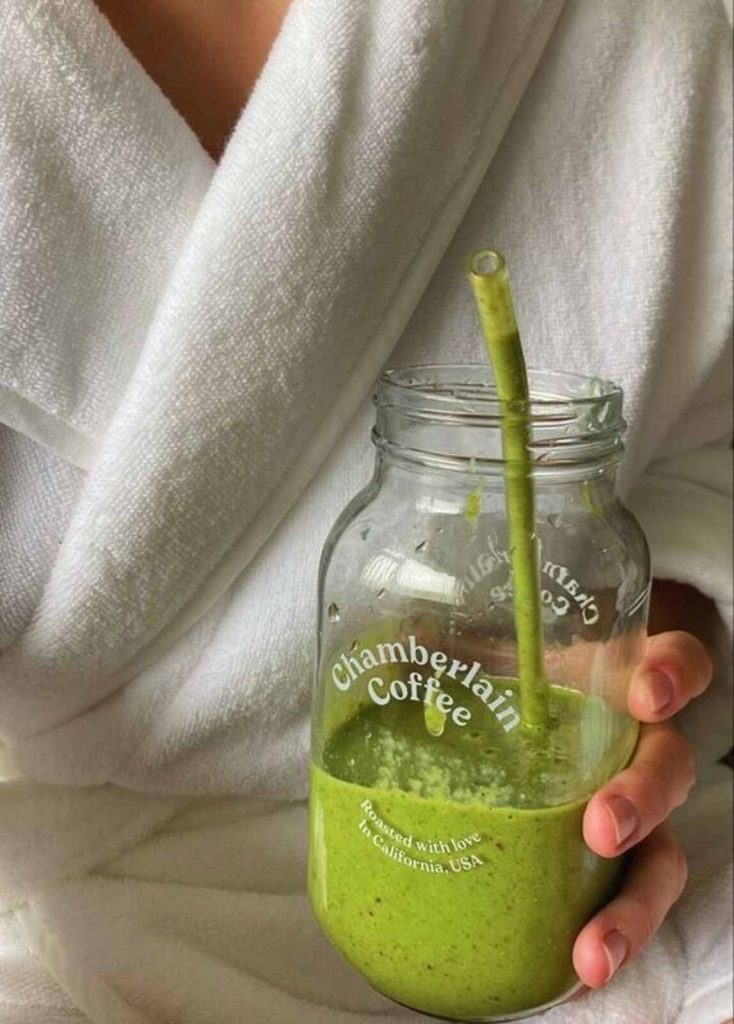 Vaso batido verde