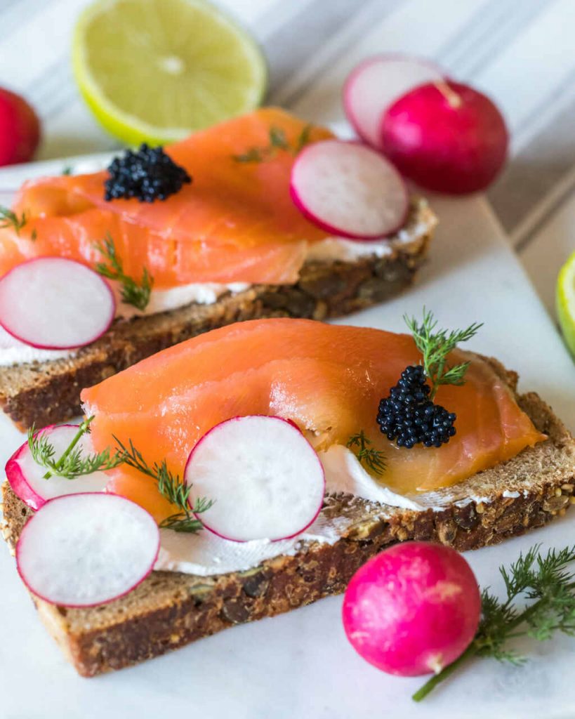 recetas navidad, aperitivo navidad, salmón ahumado