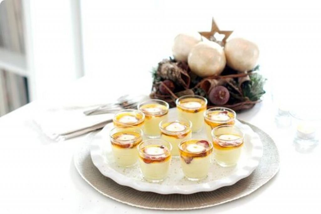 Vasos de patata y pulpo