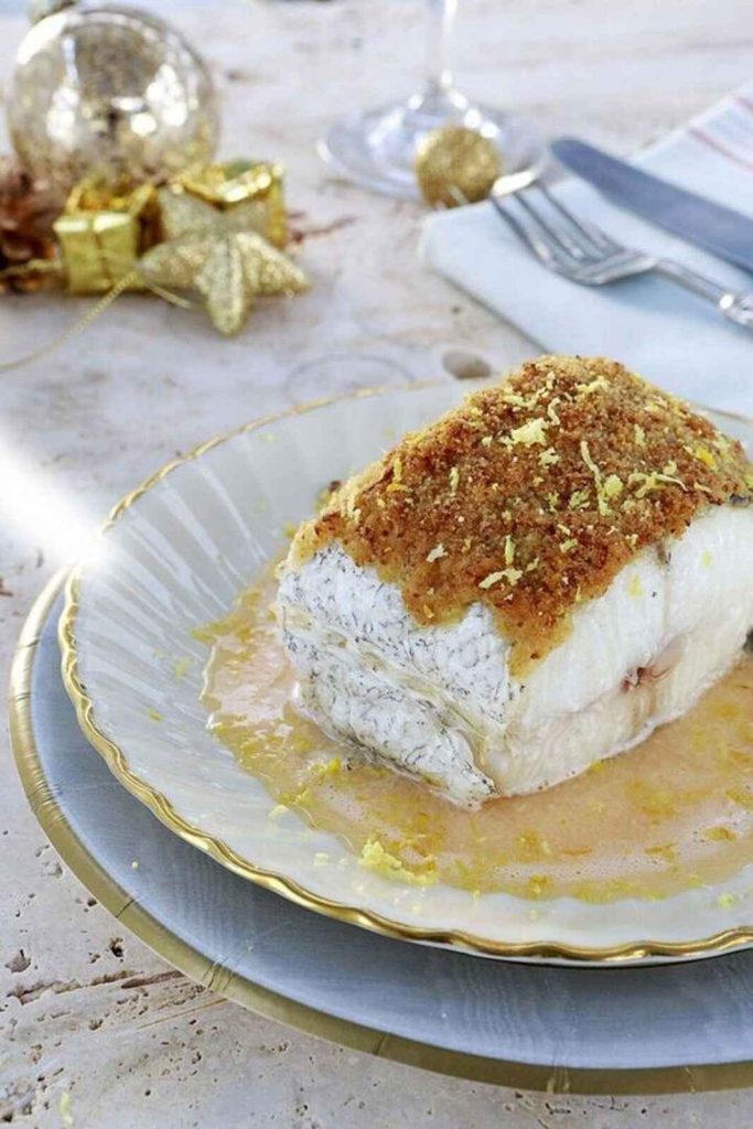 Merluza con costra de limón