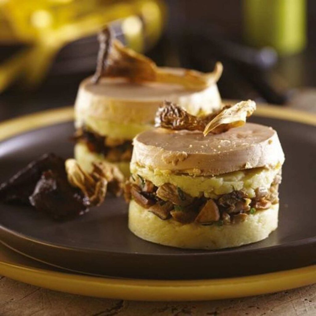 Parmentier de foie con setas