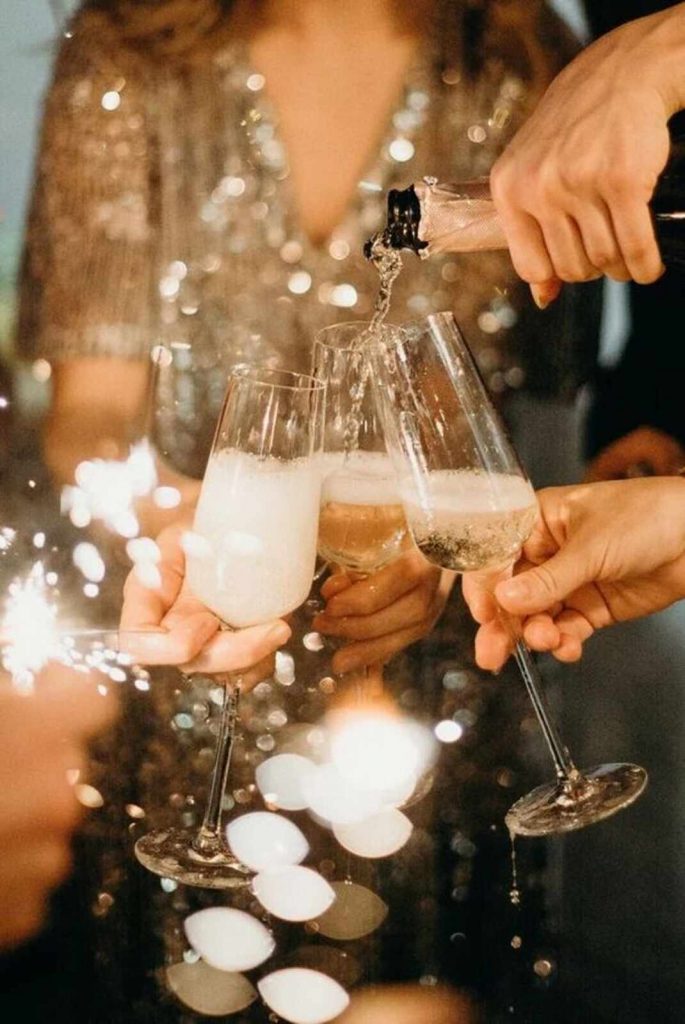 Copas Champagne, Nochevieja
