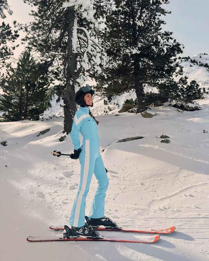 Lucía Bárcena en la nieve