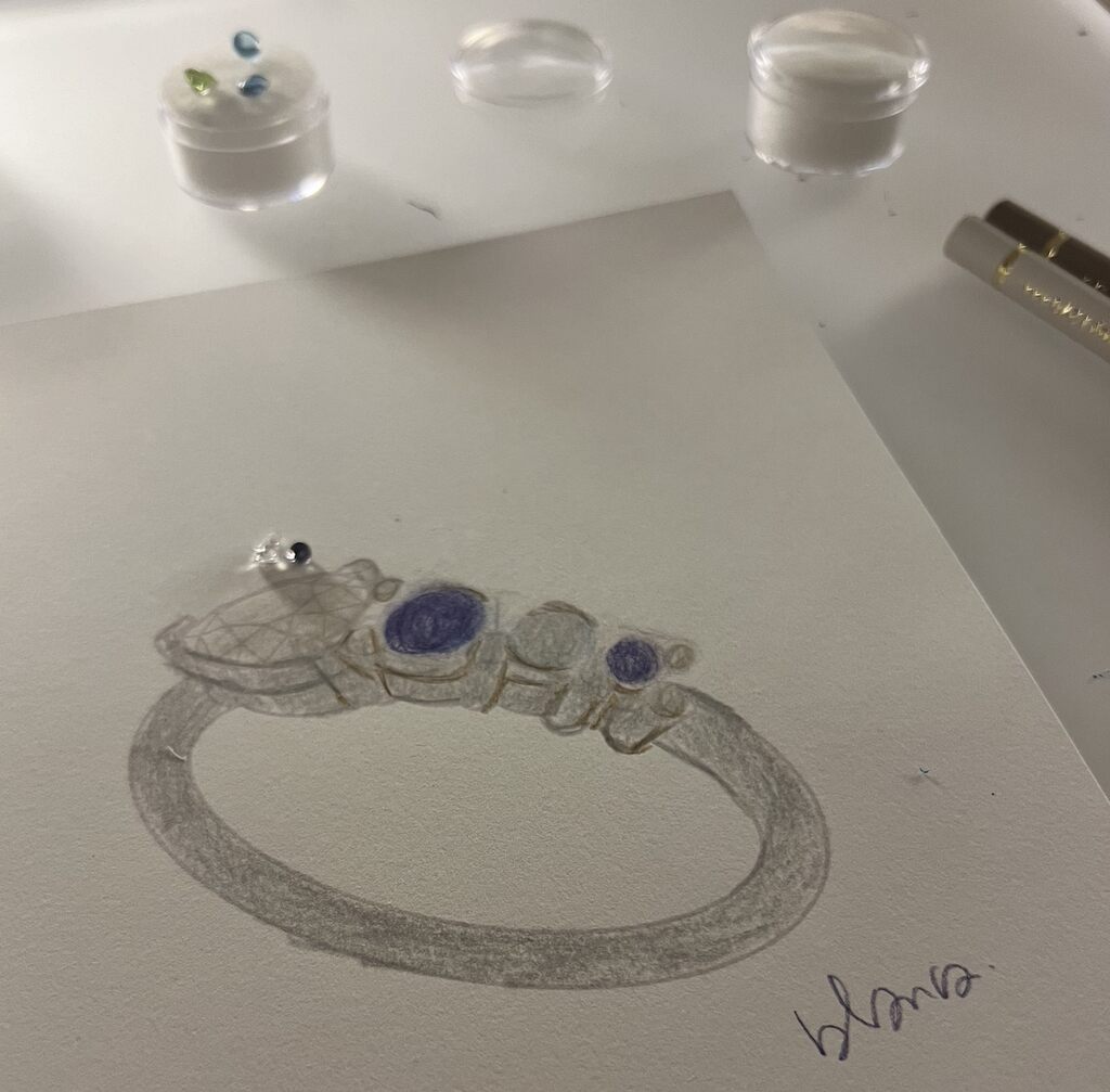Dise&ntilde;o anillo de compromiso