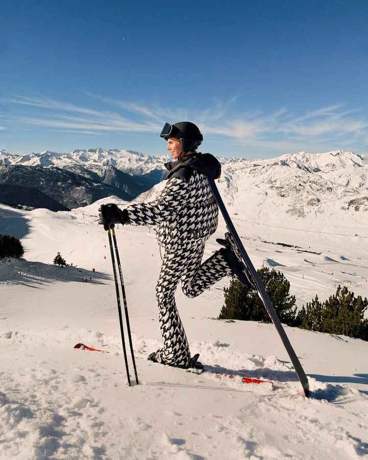 Lucía Bárcena en la nieve