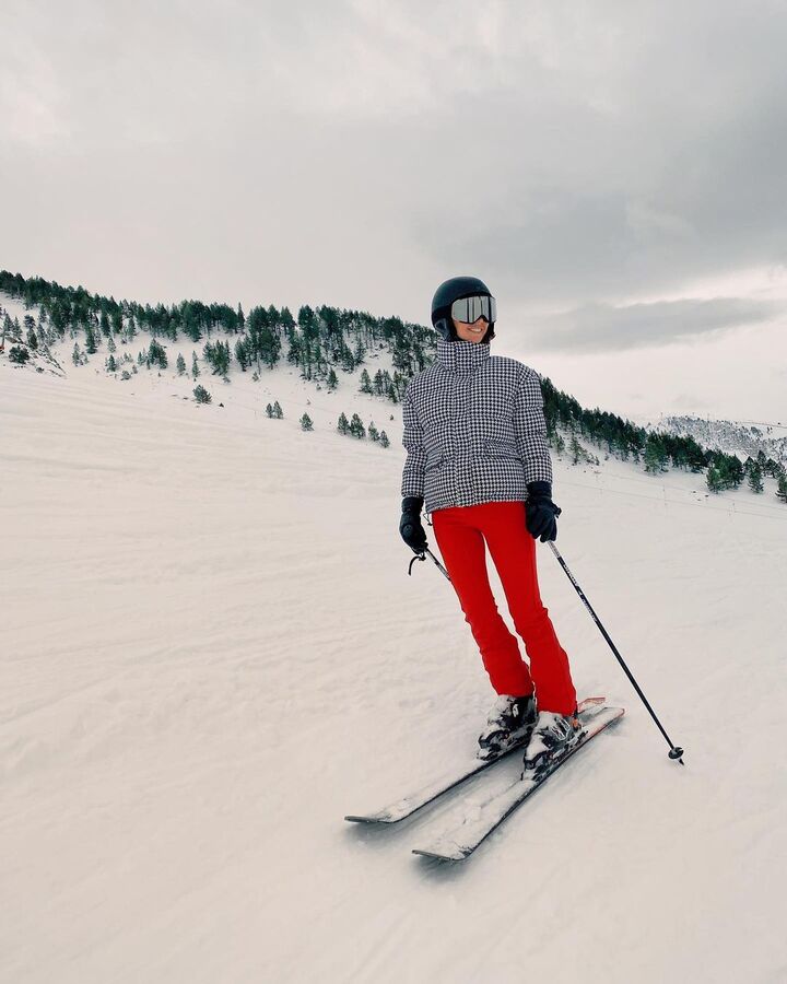 Lucía Bárcena en la nieve