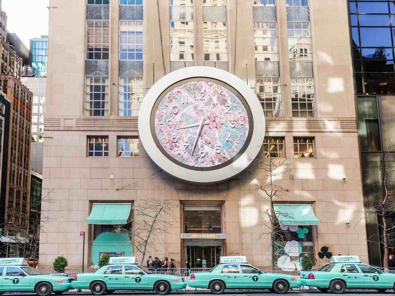 Tiffany's & Co., taxi azul, taxi, NY