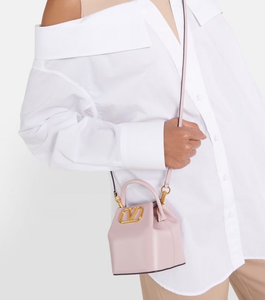 Bolso bombonera, bolso rosa Valentino