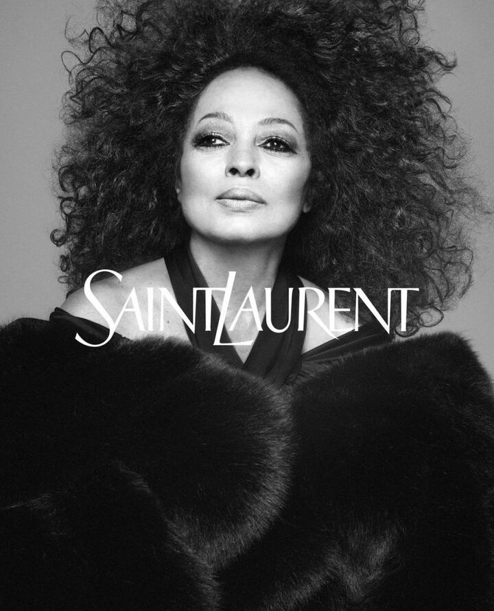 Diana Ross, Blanco y Negro, Saint Laurent
