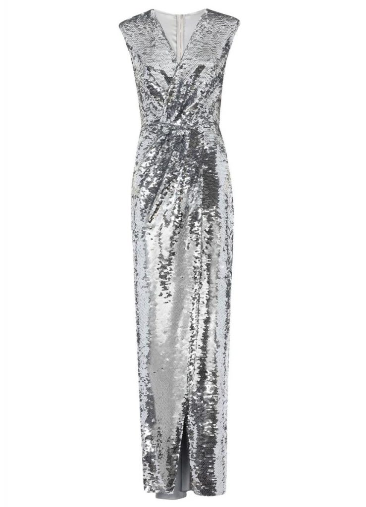 vestidos, tendencias, plateado