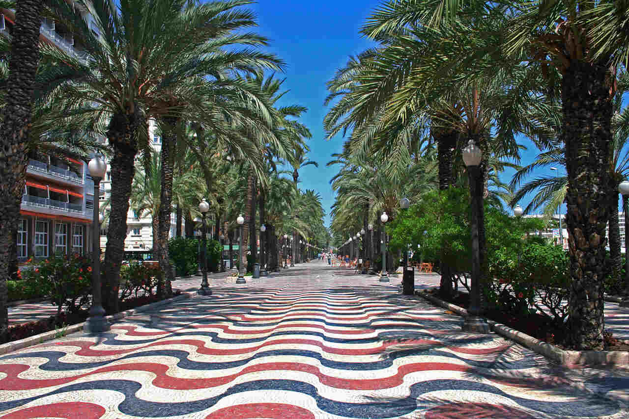 Explanada de Alicante, Calles más bonitas, arquitectura