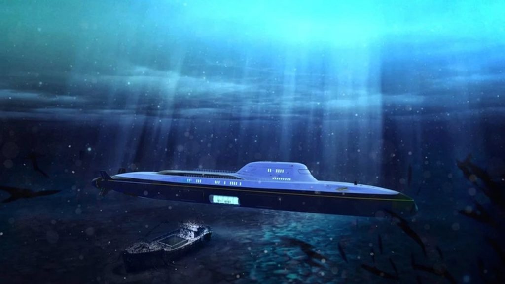 Yate submarino, fondo del mar
