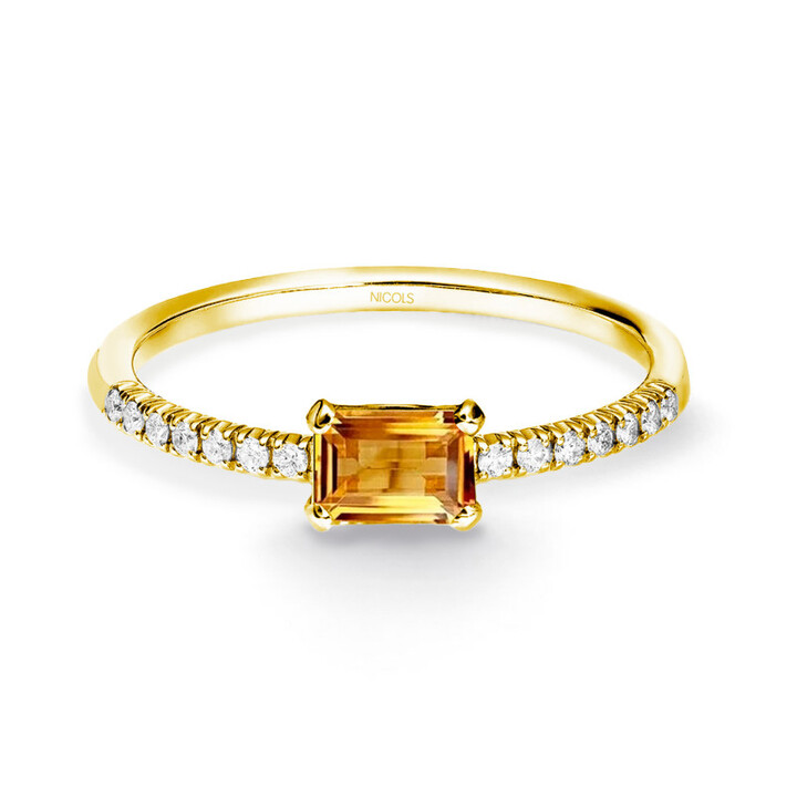 Anillo citrino con diamantes de Nicols