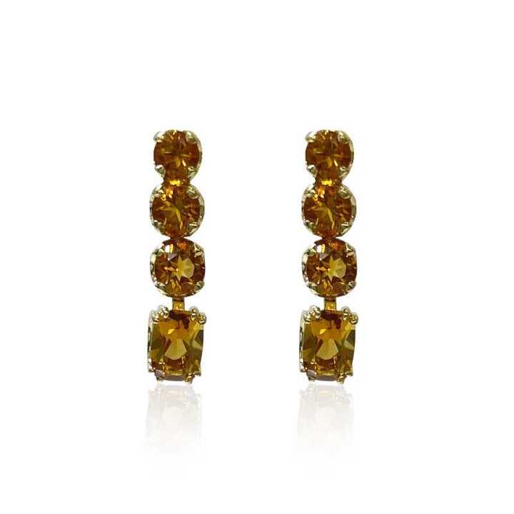 Pendientes de citrino y oro de Nicols