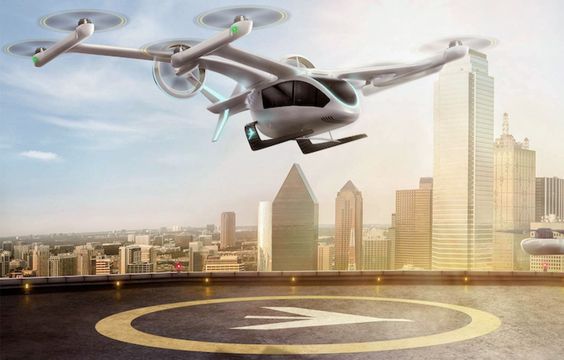 taxi a&eacute;reo, dron, evtol