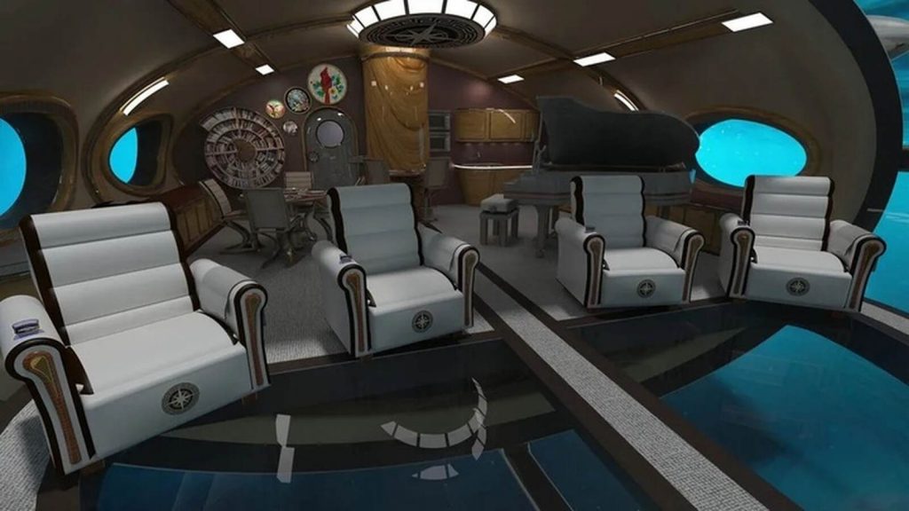 Salón yate submarino