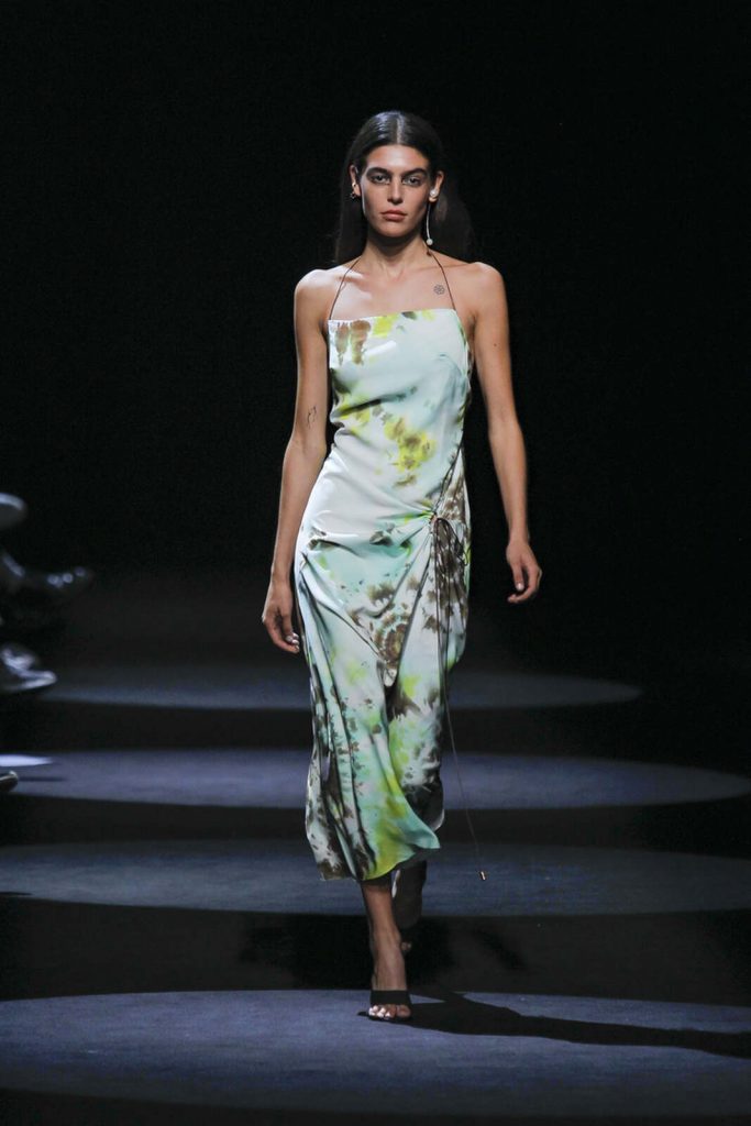 Vestido estampado de pajares