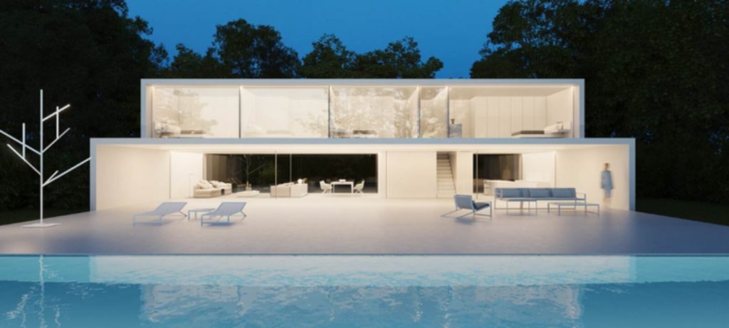 Casa prefabricada blanca