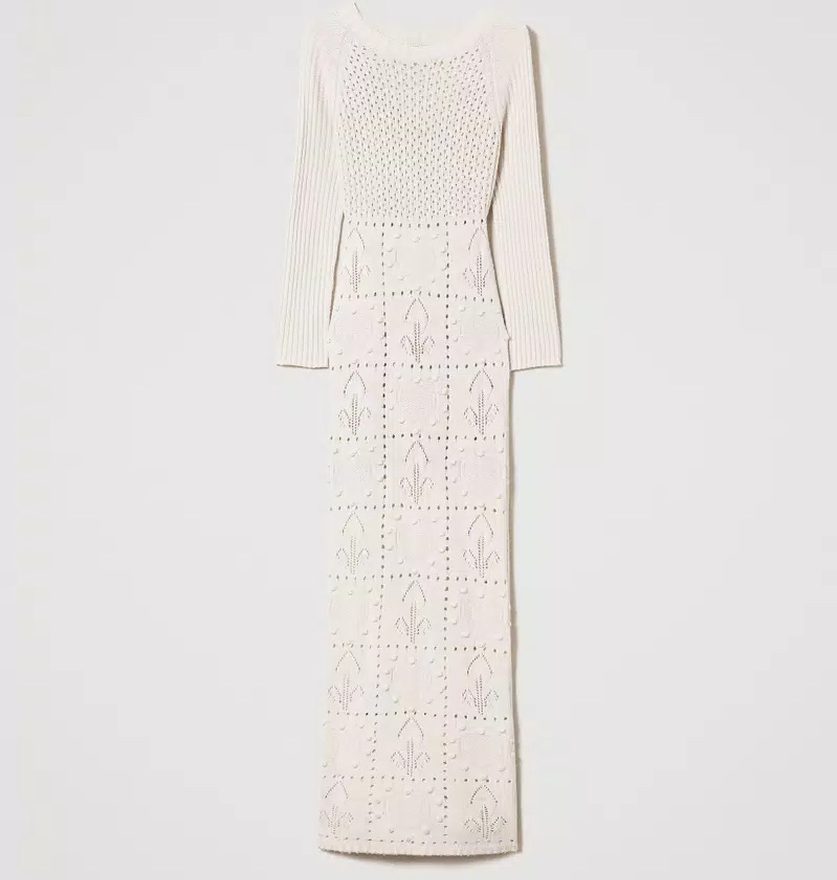Vestido crochet, Mar&iacute;a Pombo