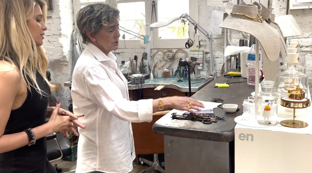 Fina Grosso con Concha D&iacute;az del R&iacute;o en el Taller de CXC