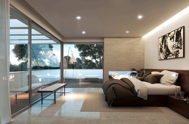 Habitaci&oacute;n con chimenea