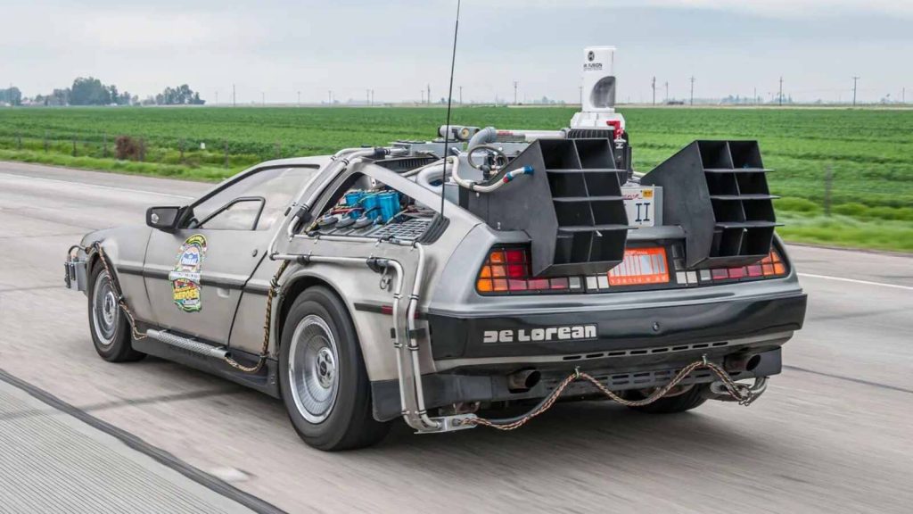 Trasera del DeLorean