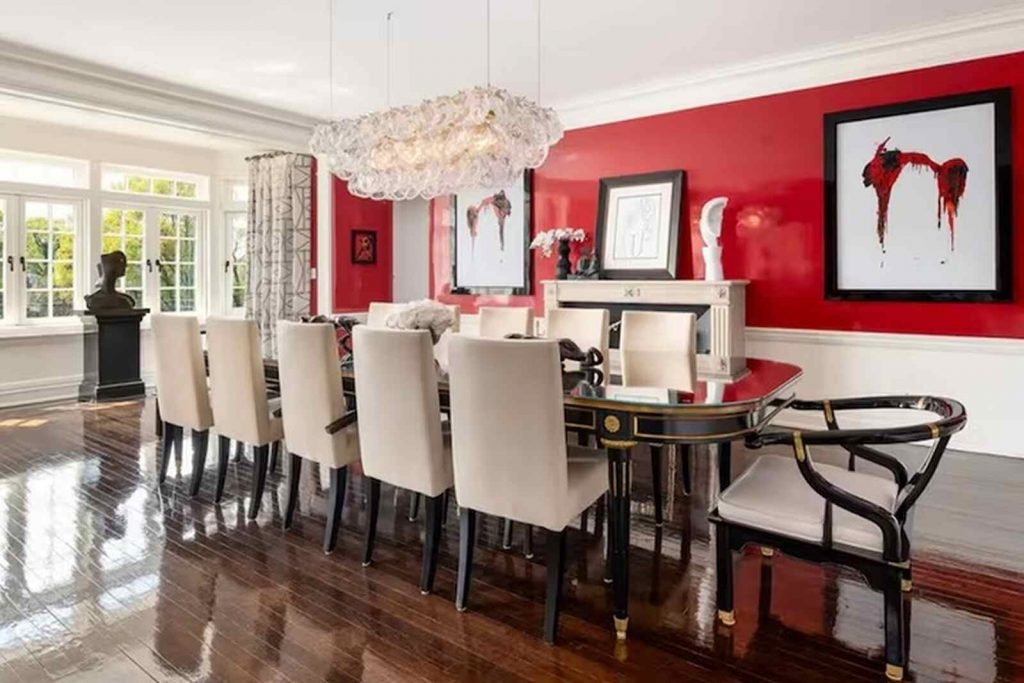 Mesa del comedor de la mansi&oacute;n de Catherine Zeta-Jones