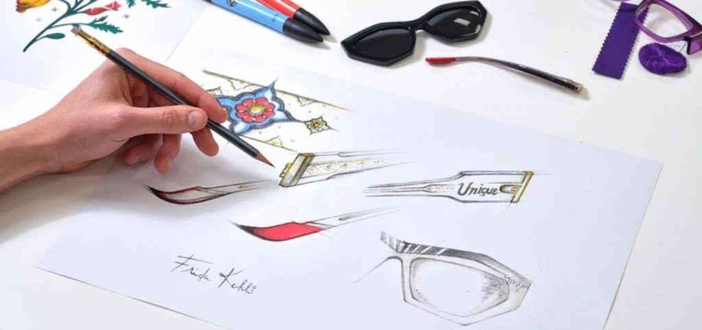 Boceto de las gafas de sol de Yalea