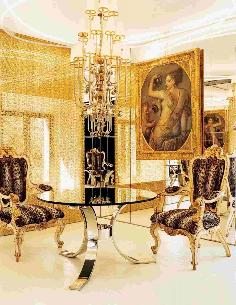 Sal&oacute;n dorado en el cumplea&ntilde;os de Madonna