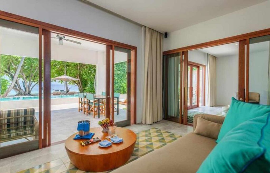 Villa privada del exclusivo hotel Amalla en Maldivas