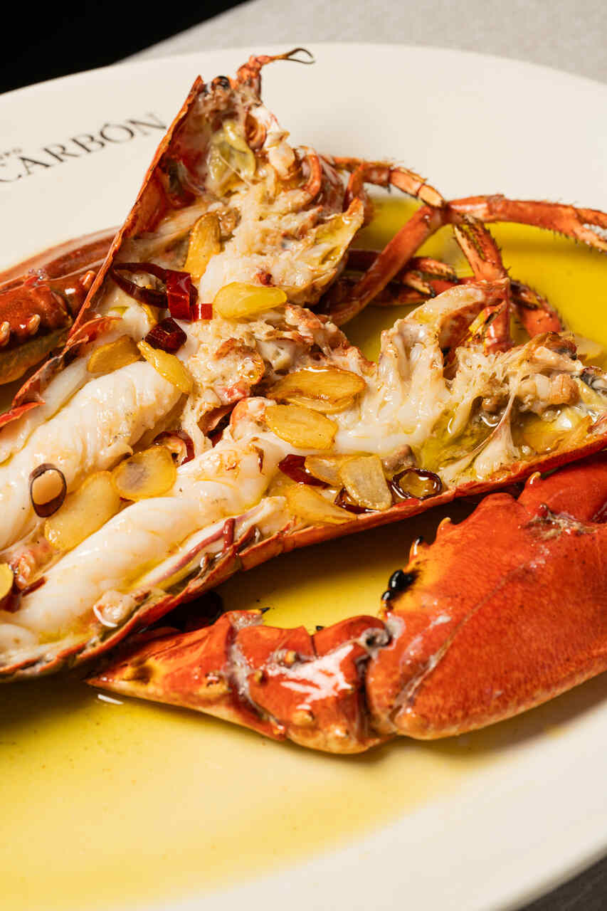 carbón negro comida