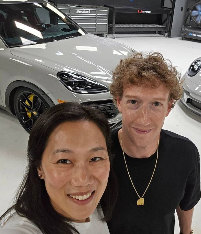Priscilla Chan, Mark Zuckerberg, porsche, facebook, meta