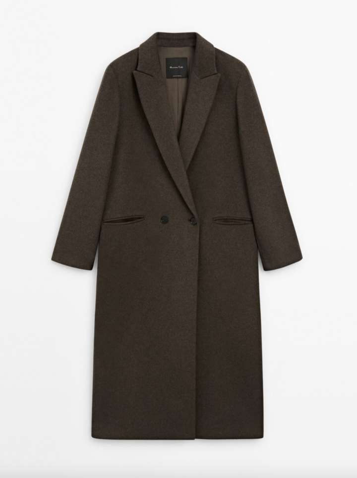 Abrigo cl&aacute;sico marr&oacute;n, Massimo Dutti