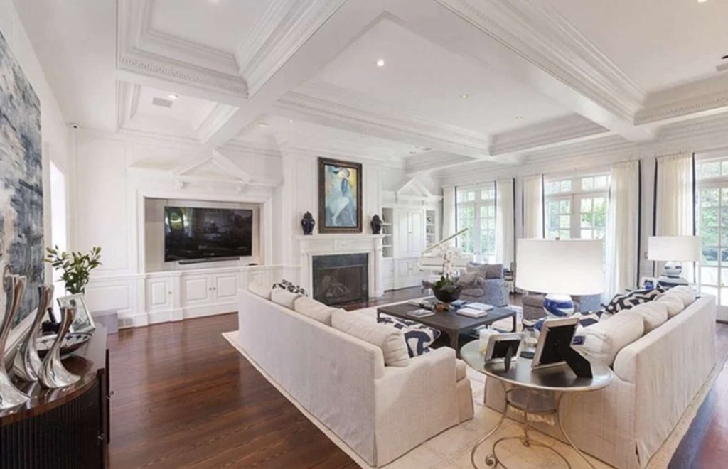 Sal&oacute;n de estar de la mansi&oacute;n de Mariah Carey